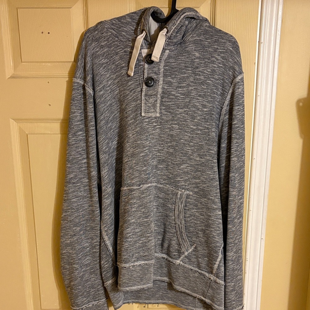 Gray Hooded Men's Sweater
